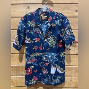 Vintage In-N-Out Burger Hawaiian Aloha Shirt | Surf California Print Size Small
